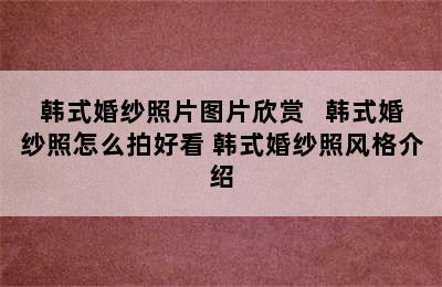 韩式婚纱照片图片欣赏   韩式婚纱照怎么拍好看 韩式婚纱照风格介绍